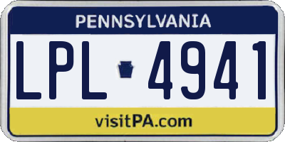 PA license plate LPL4941