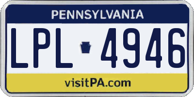 PA license plate LPL4946