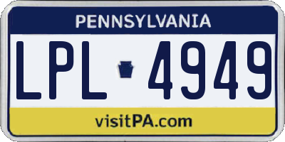 PA license plate LPL4949