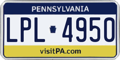 PA license plate LPL4950