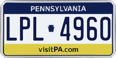 PA license plate LPL4960