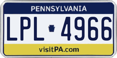 PA license plate LPL4966
