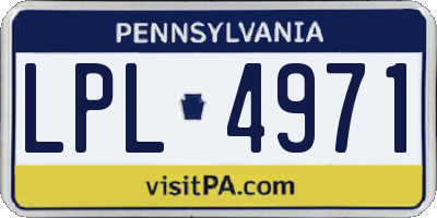 PA license plate LPL4971