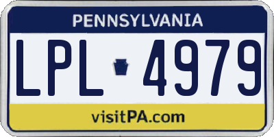 PA license plate LPL4979