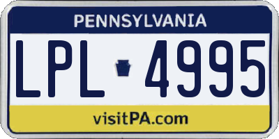 PA license plate LPL4995