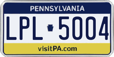 PA license plate LPL5004