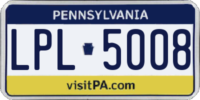 PA license plate LPL5008