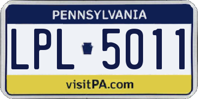 PA license plate LPL5011