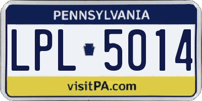 PA license plate LPL5014