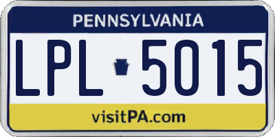 PA license plate LPL5015