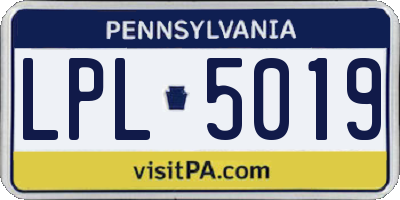 PA license plate LPL5019