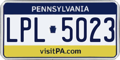 PA license plate LPL5023