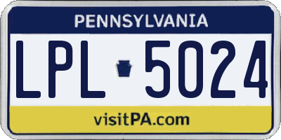 PA license plate LPL5024