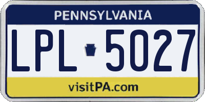 PA license plate LPL5027