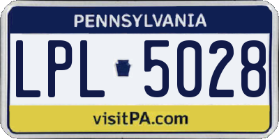 PA license plate LPL5028