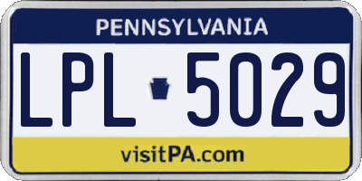 PA license plate LPL5029