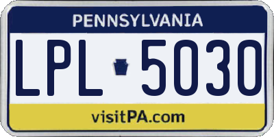 PA license plate LPL5030