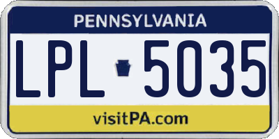 PA license plate LPL5035