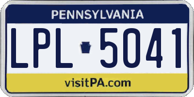 PA license plate LPL5041