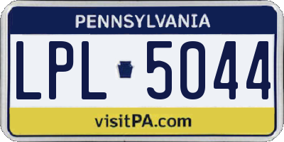 PA license plate LPL5044