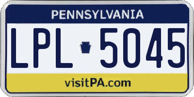 PA license plate LPL5045