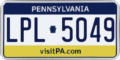 PA license plate LPL5049