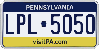 PA license plate LPL5050