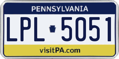 PA license plate LPL5051