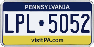 PA license plate LPL5052