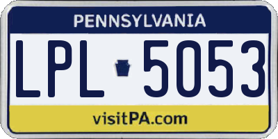 PA license plate LPL5053