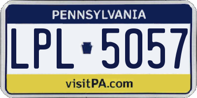 PA license plate LPL5057