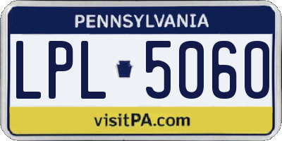 PA license plate LPL5060