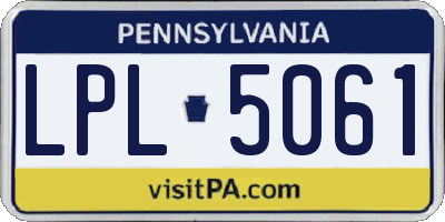 PA license plate LPL5061
