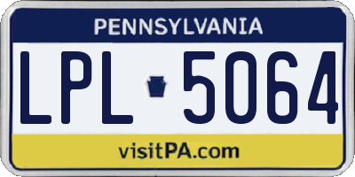 PA license plate LPL5064