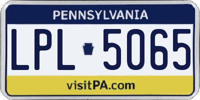 PA license plate LPL5065