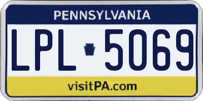 PA license plate LPL5069