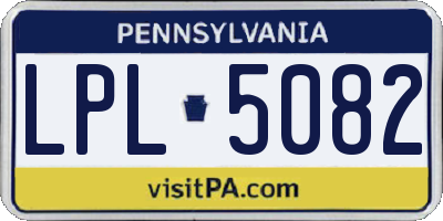 PA license plate LPL5082
