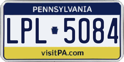 PA license plate LPL5084
