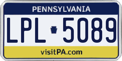 PA license plate LPL5089