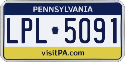 PA license plate LPL5091