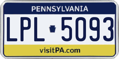 PA license plate LPL5093