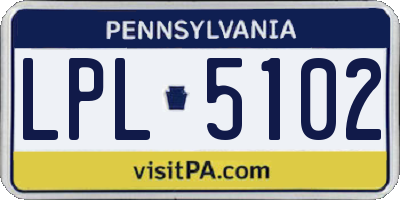 PA license plate LPL5102