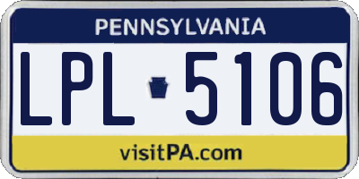 PA license plate LPL5106