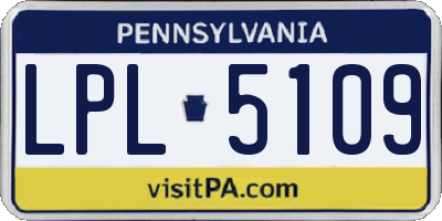 PA license plate LPL5109