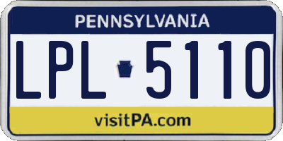 PA license plate LPL5110