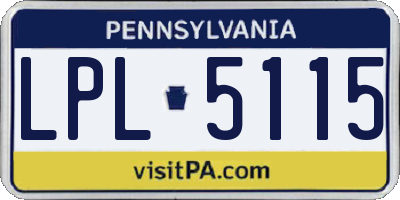 PA license plate LPL5115