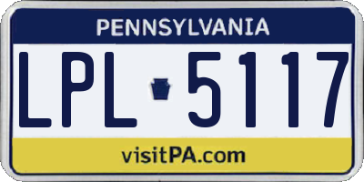 PA license plate LPL5117