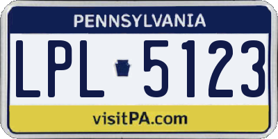 PA license plate LPL5123