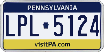 PA license plate LPL5124
