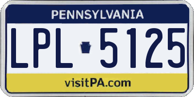 PA license plate LPL5125